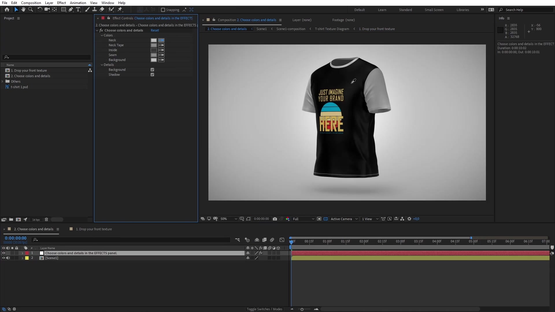 T shirt II 360 Wide Mockup Template Animated Mockup SCENES Videohive 33205657 After Effects Image 6