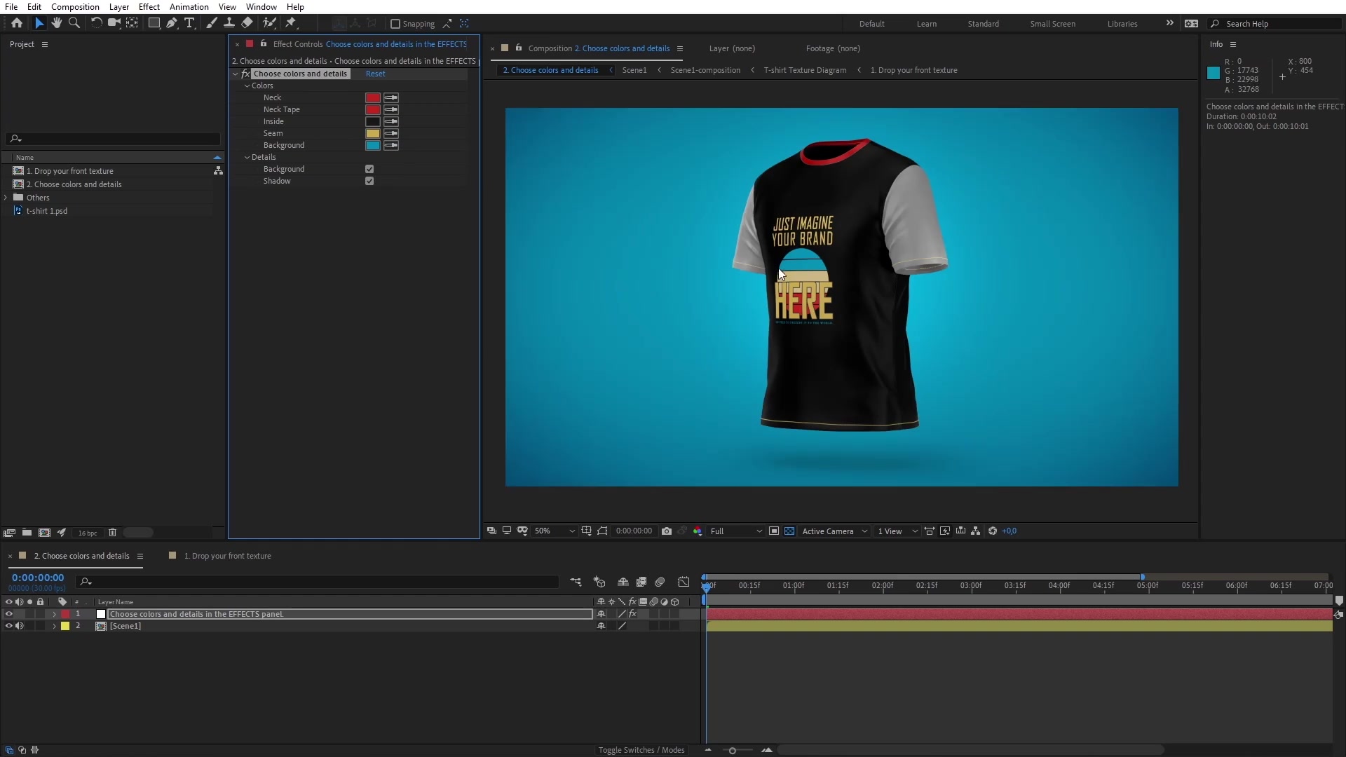 T shirt II 360 Wide Mockup Template Animated Mockup SCENES Videohive 33205657 After Effects Image 7