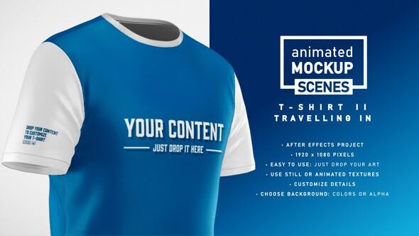 T shirt Travelling In Template Animated Mockup SCENES - Download 33268368 Videohive