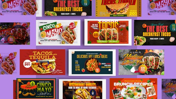 Tacos Facebook Banners Ad SlideShow - 34791505 Download Videohive