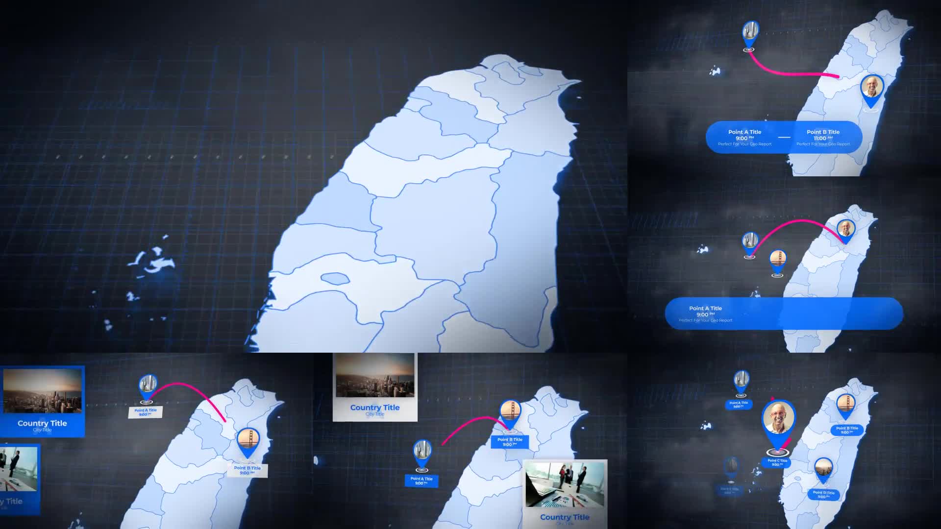Taiwan Animated Map Republic of China ROC Map Kit Videohive 24306340 After Effects Image 1