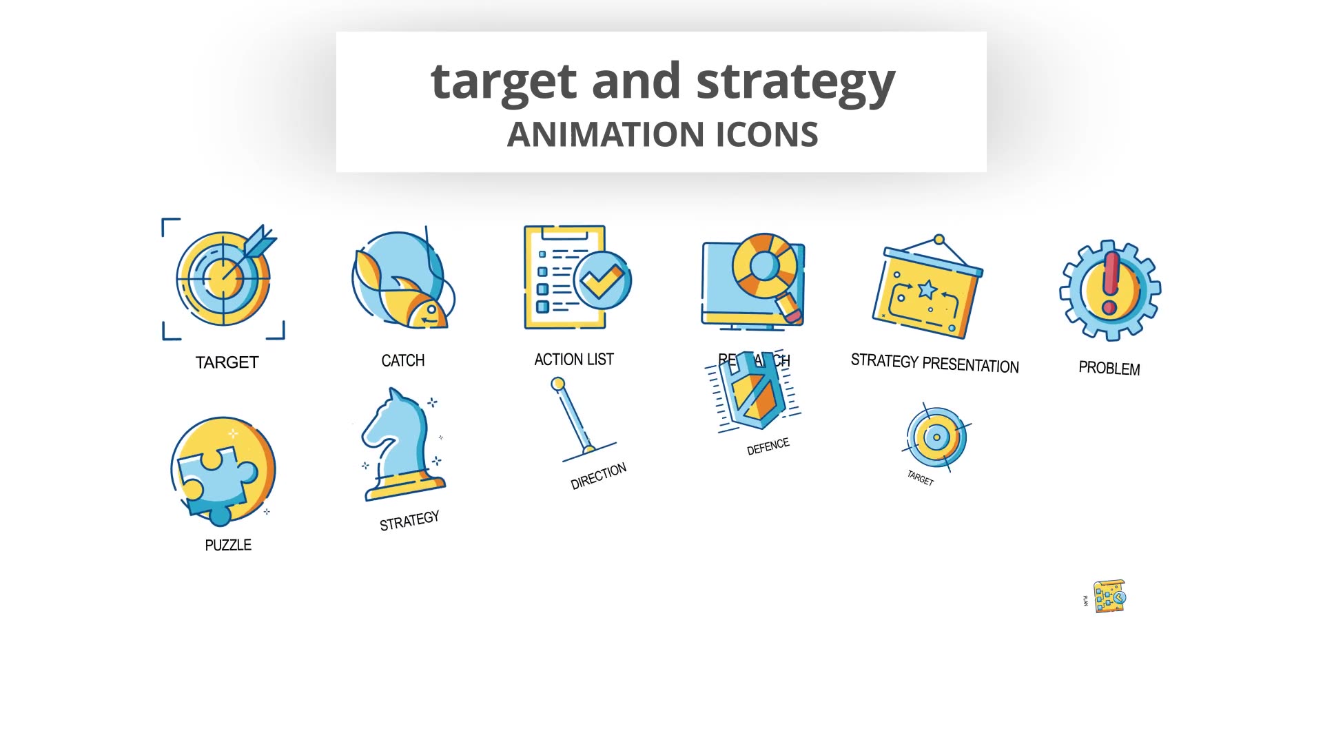 Target & Strategy Animation Icons Videohive 30261077 After Effects Image 4