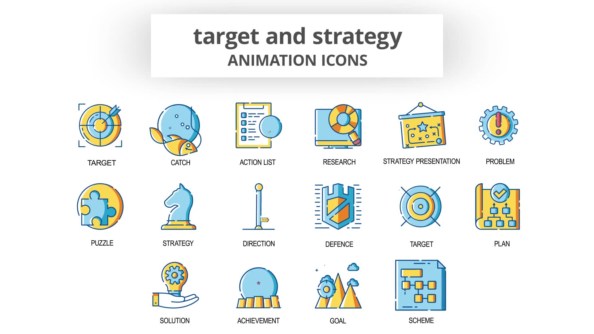 Target & Strategy Animation Icons Videohive 30261077 After Effects Image 6