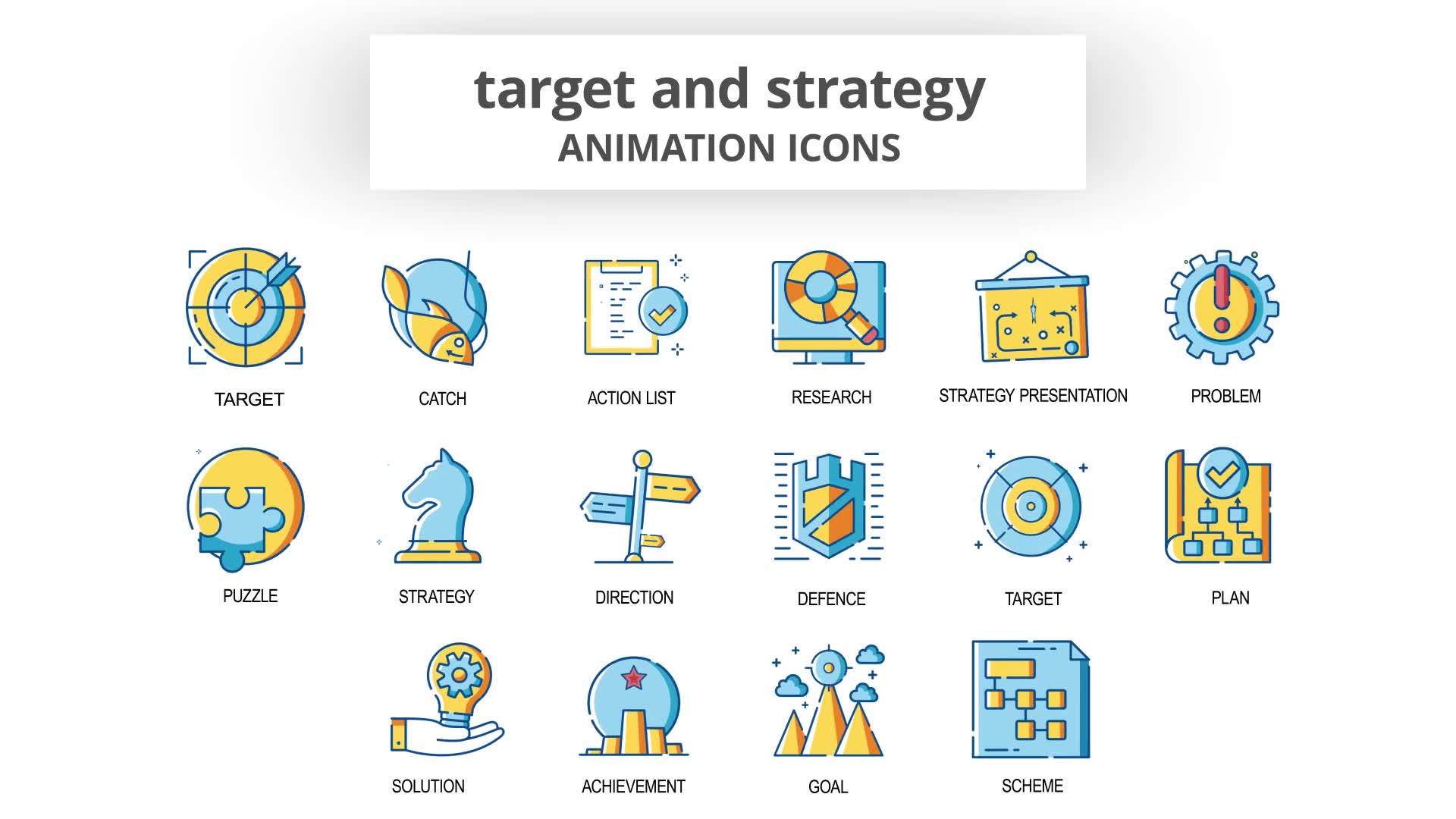 Target & Strategy Animation Icons Videohive 30261077 After Effects Image 7