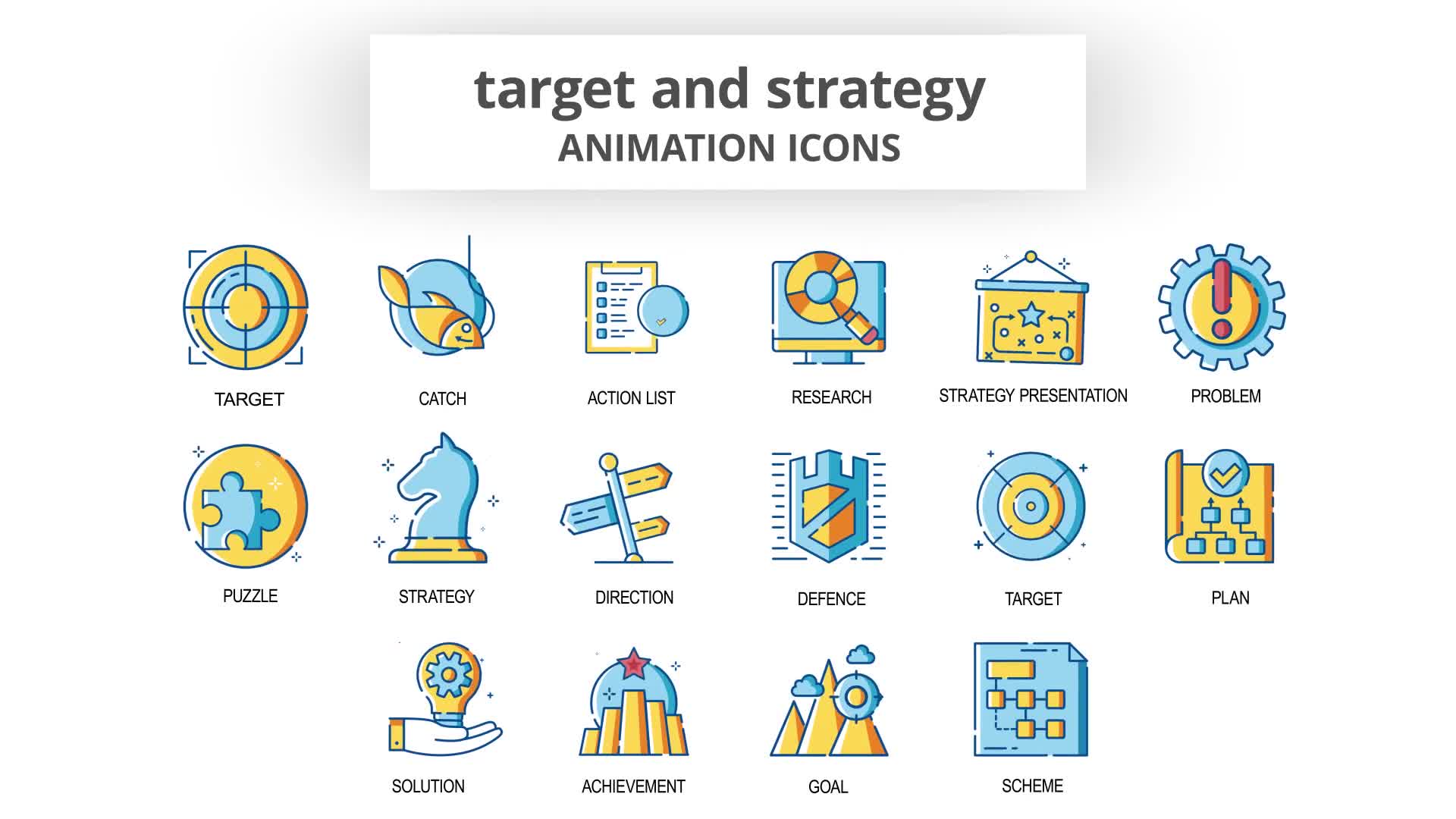 Target & Strategy Animation Icons Videohive 30261077 After Effects Image 8