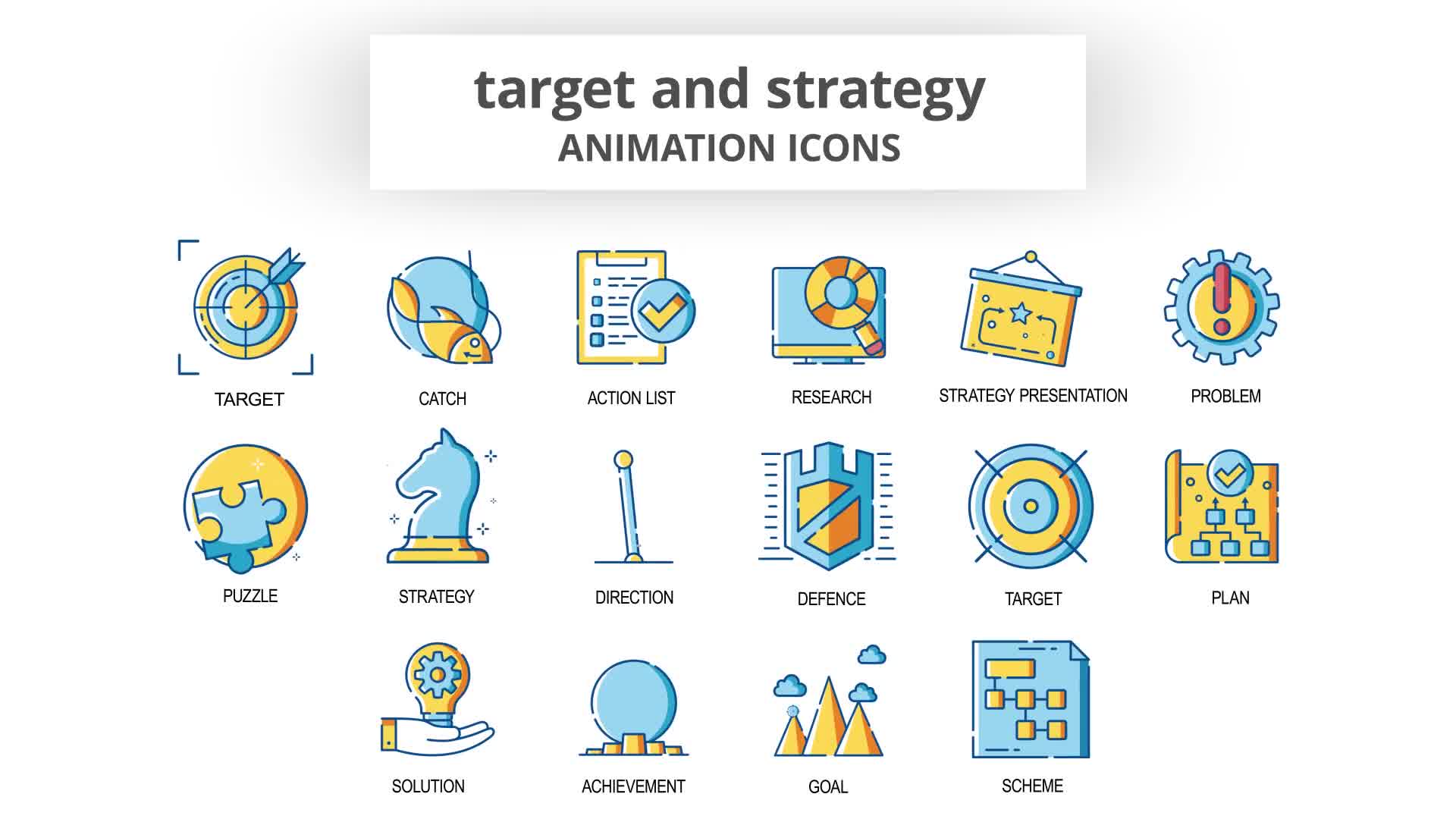 Target & Strategy Animation Icons Videohive 30261077 After Effects Image 9