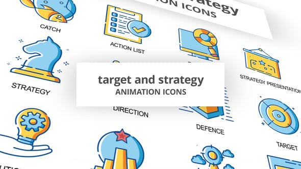 Target & Strategy Animation Icons - 30261077 Videohive Download
