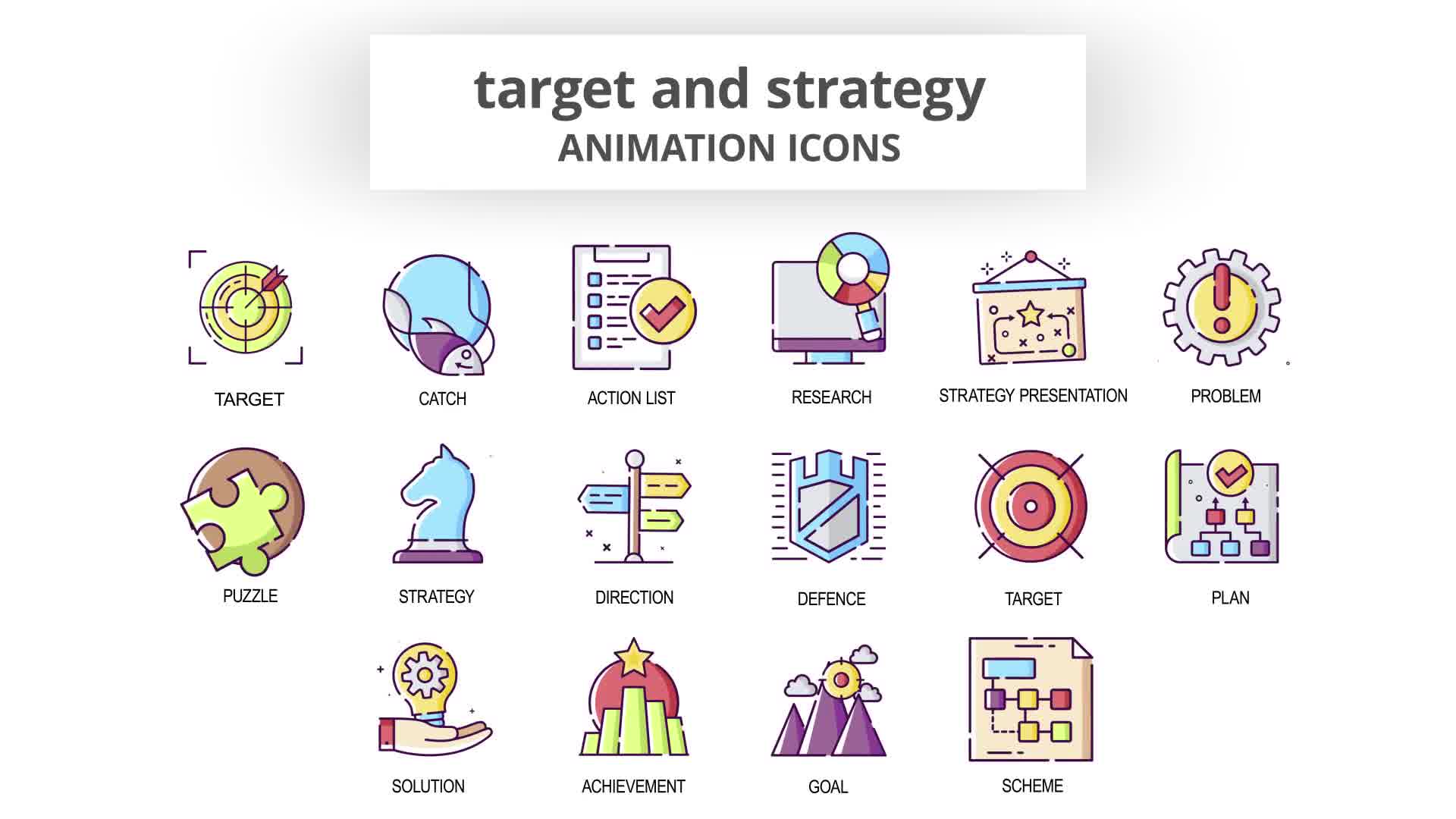 Target & Strategy Animation Icons Videohive 30041906 After Effects Image 10