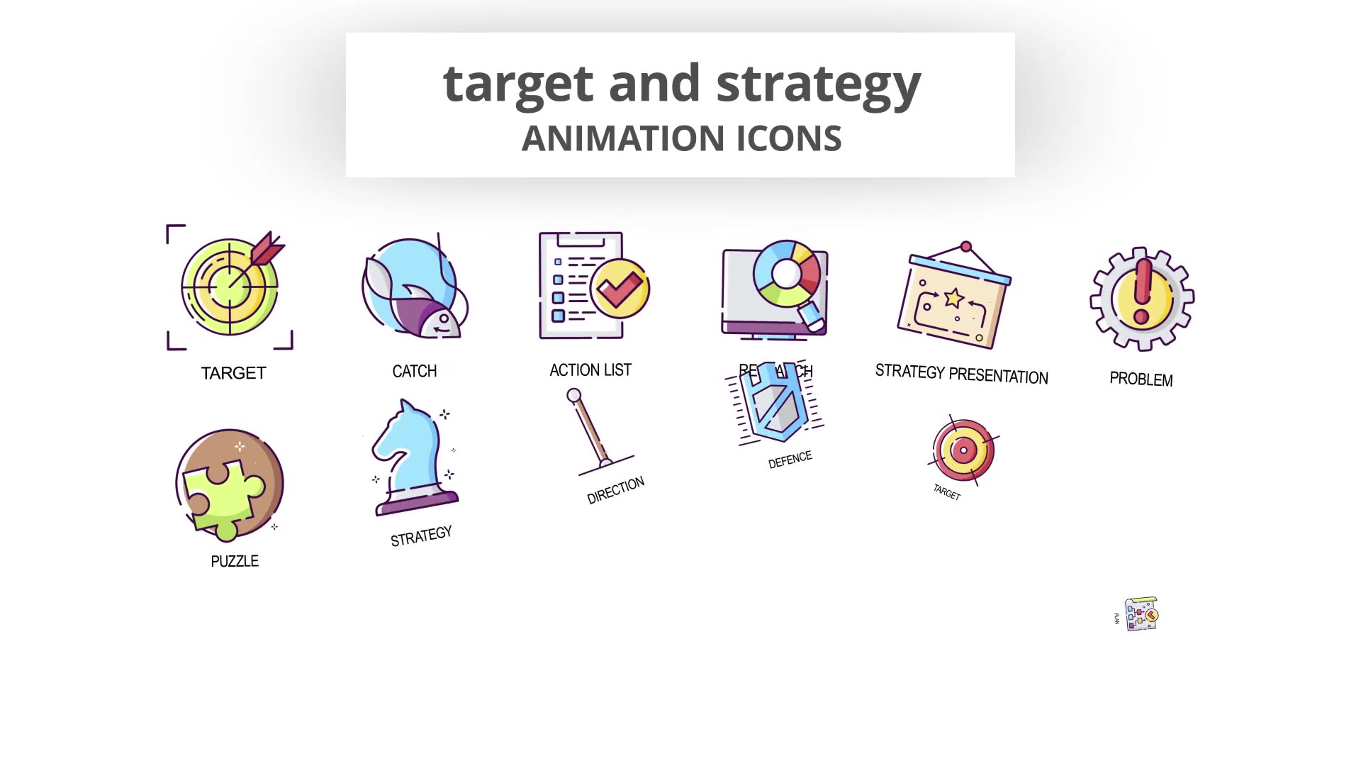 Target & Strategy Animation Icons Videohive 30041906 After Effects Image 4