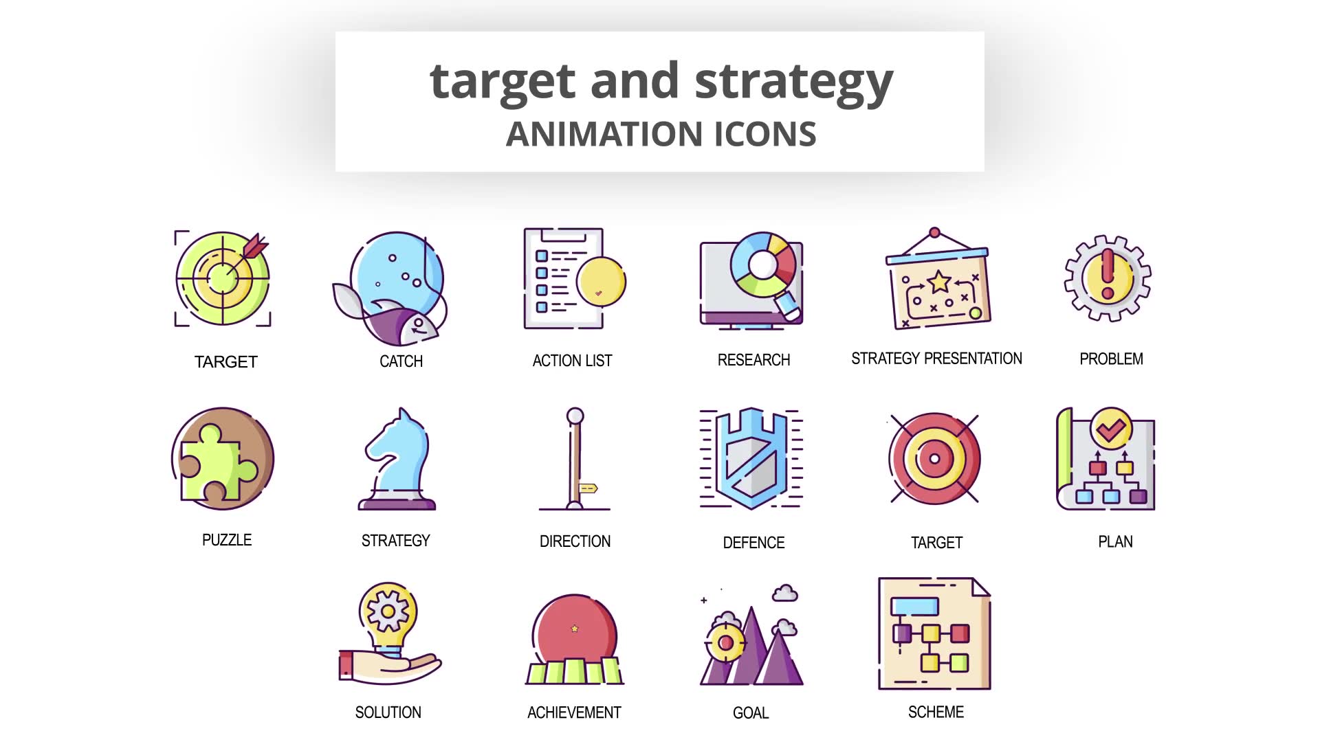 Target & Strategy Animation Icons Videohive 30041906 After Effects Image 6