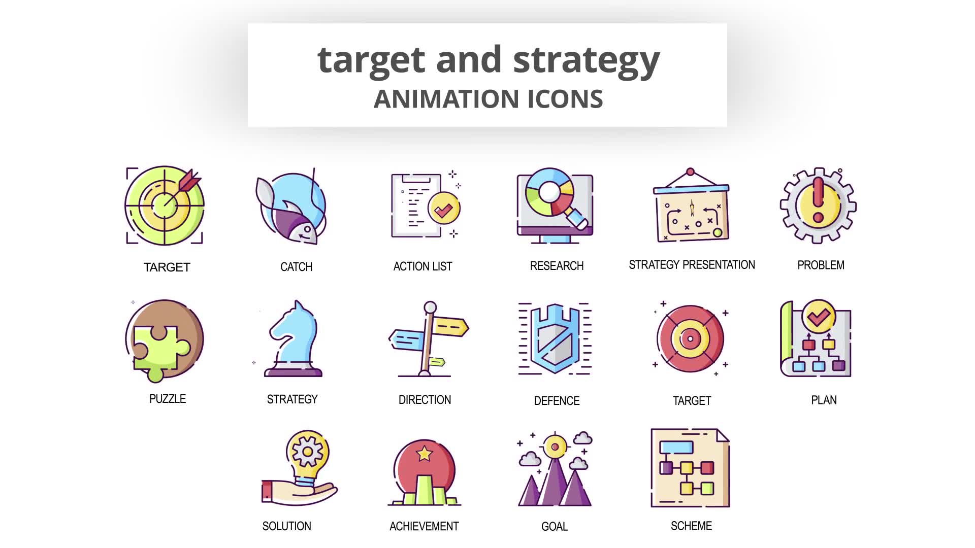 Target & Strategy Animation Icons Videohive 30041906 After Effects Image 7