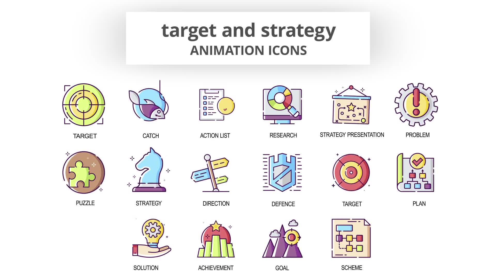 Target & Strategy Animation Icons Videohive 30041906 After Effects Image 8