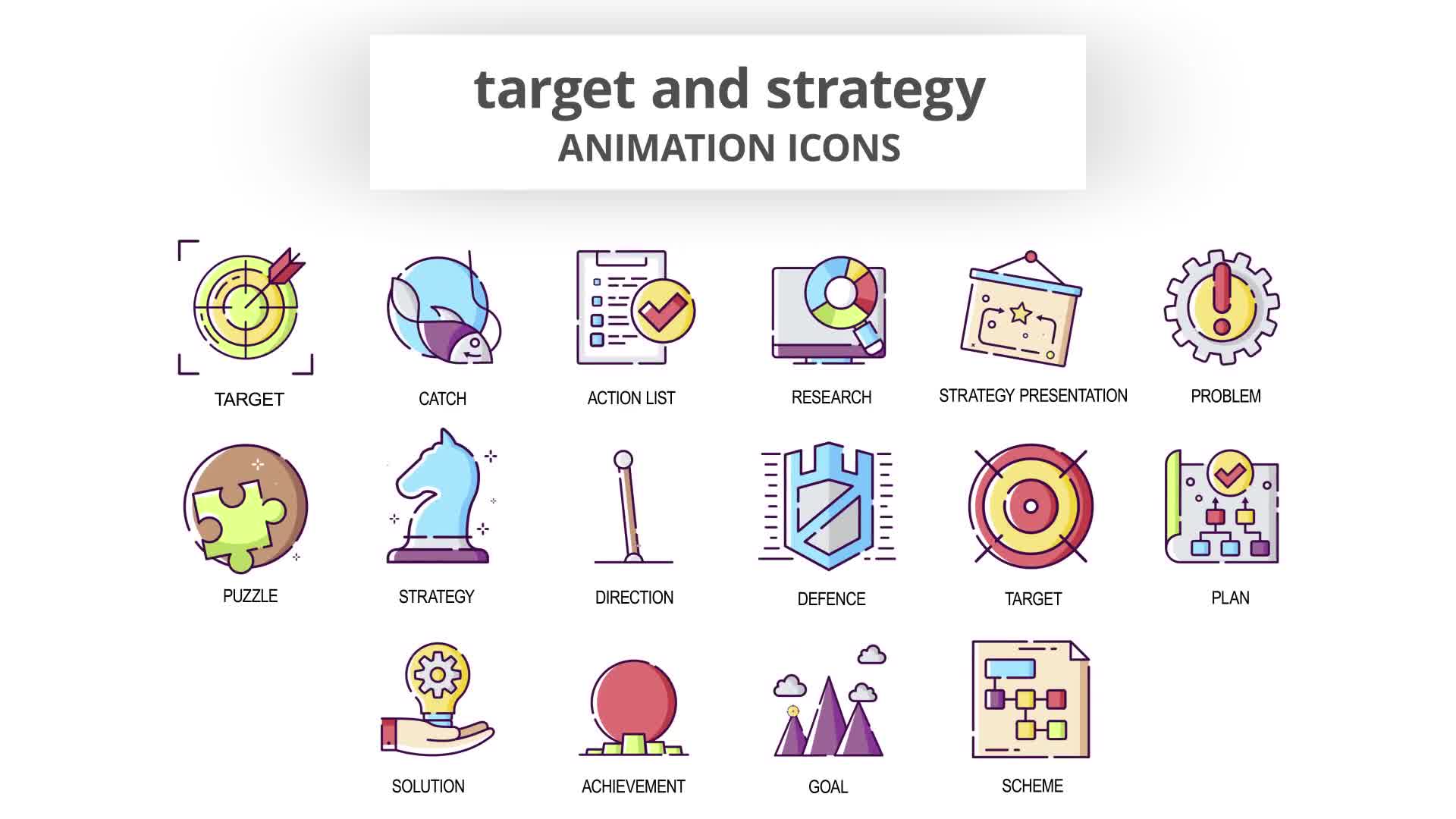 Target & Strategy Animation Icons Videohive 30041906 After Effects Image 9