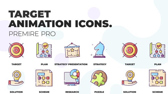 Target & Strategy MOGRT Icons - Videohive Download 36824135