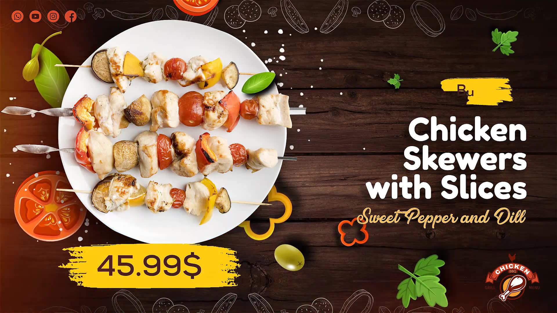 Tasty Chicken Dish Promo Videohive 33002011 After Effects Image 3