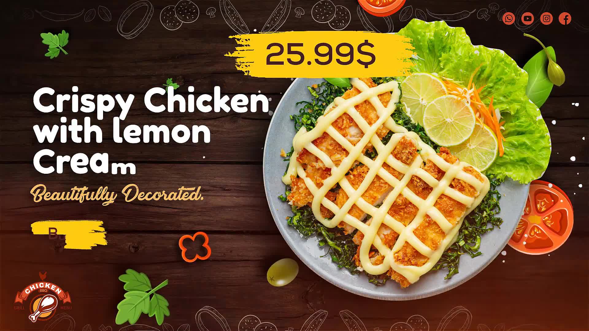 Tasty Chicken Dish Promo Videohive 33002011 After Effects Image 8