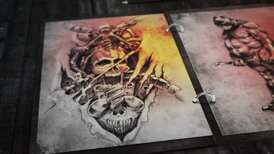 Tattoo Sketchbook Portfolio Videohive 6412675 After Effects Image 6
