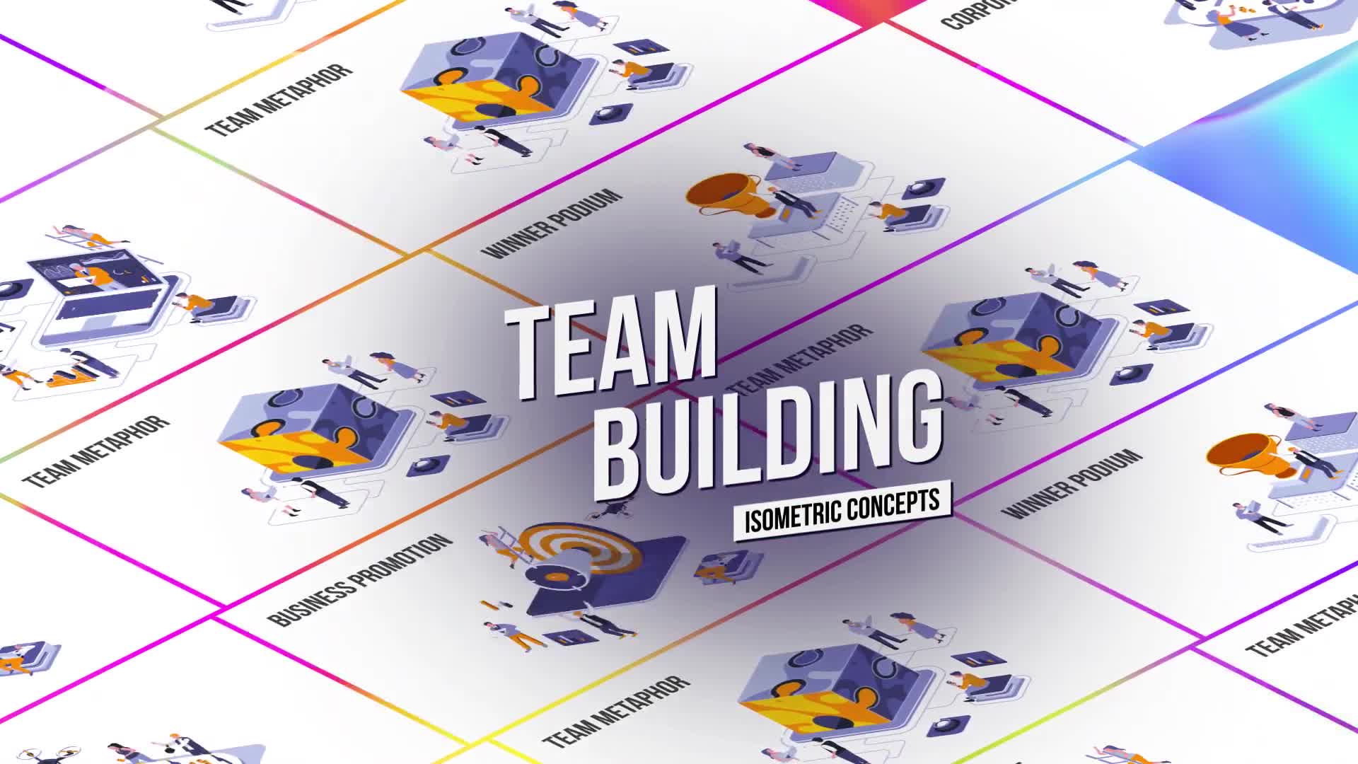 Team Building Isometric Concept Videohive 27458631 After Effects Image 1