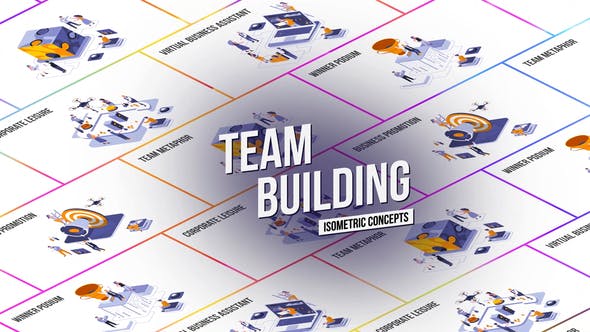 Team Building Isometric Concept - Download Videohive 27458631