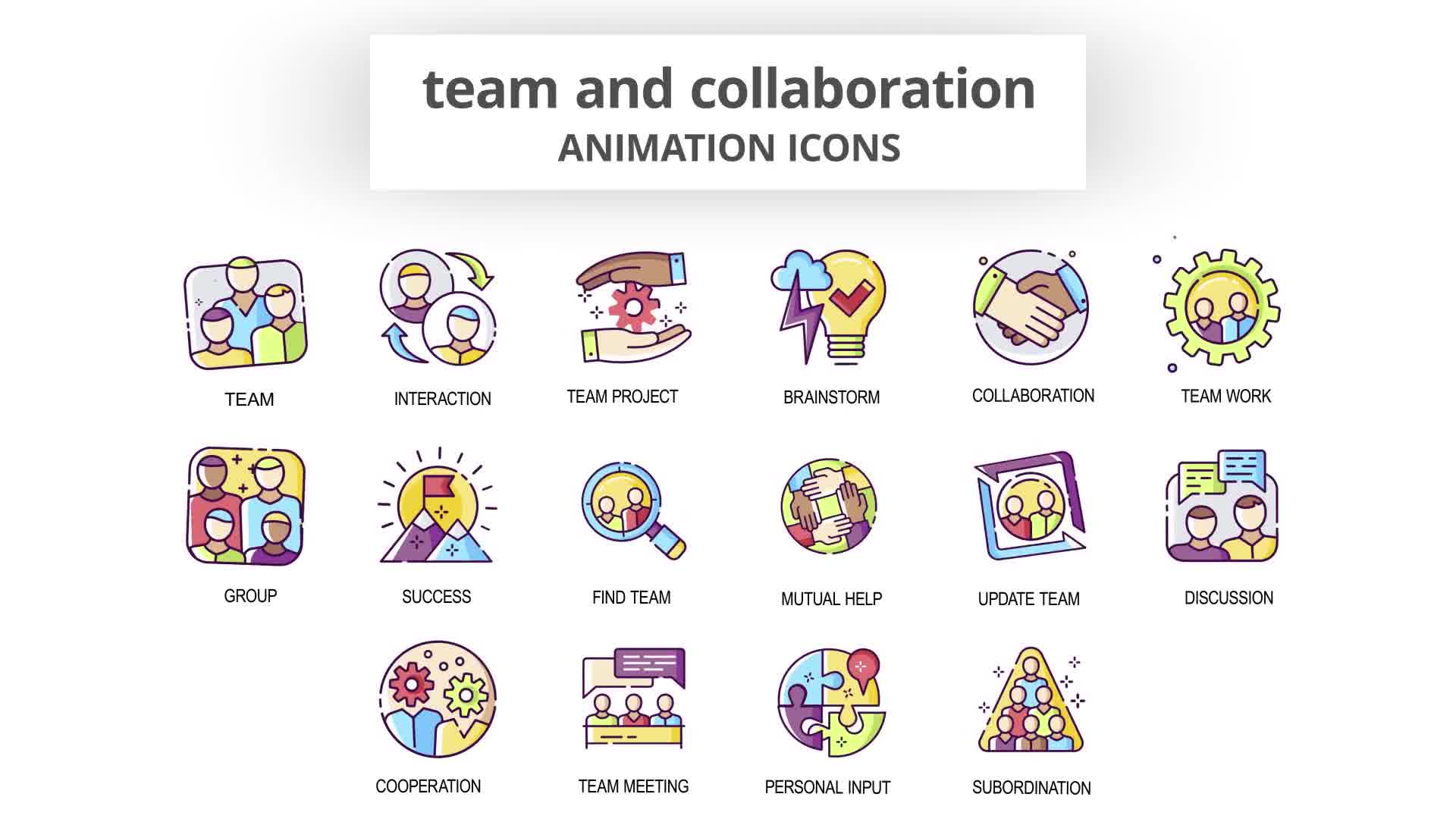Team & Collaboration Animation Icons Videohive 29201951 After Effects Image 10