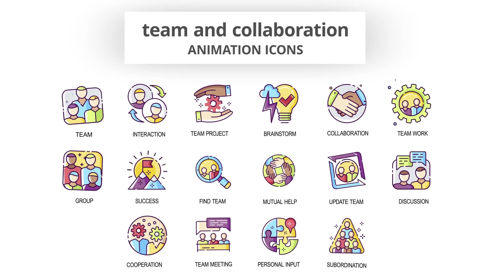 Team & Collaboration Animation Icons Videohive 29201951 After Effects Image 5