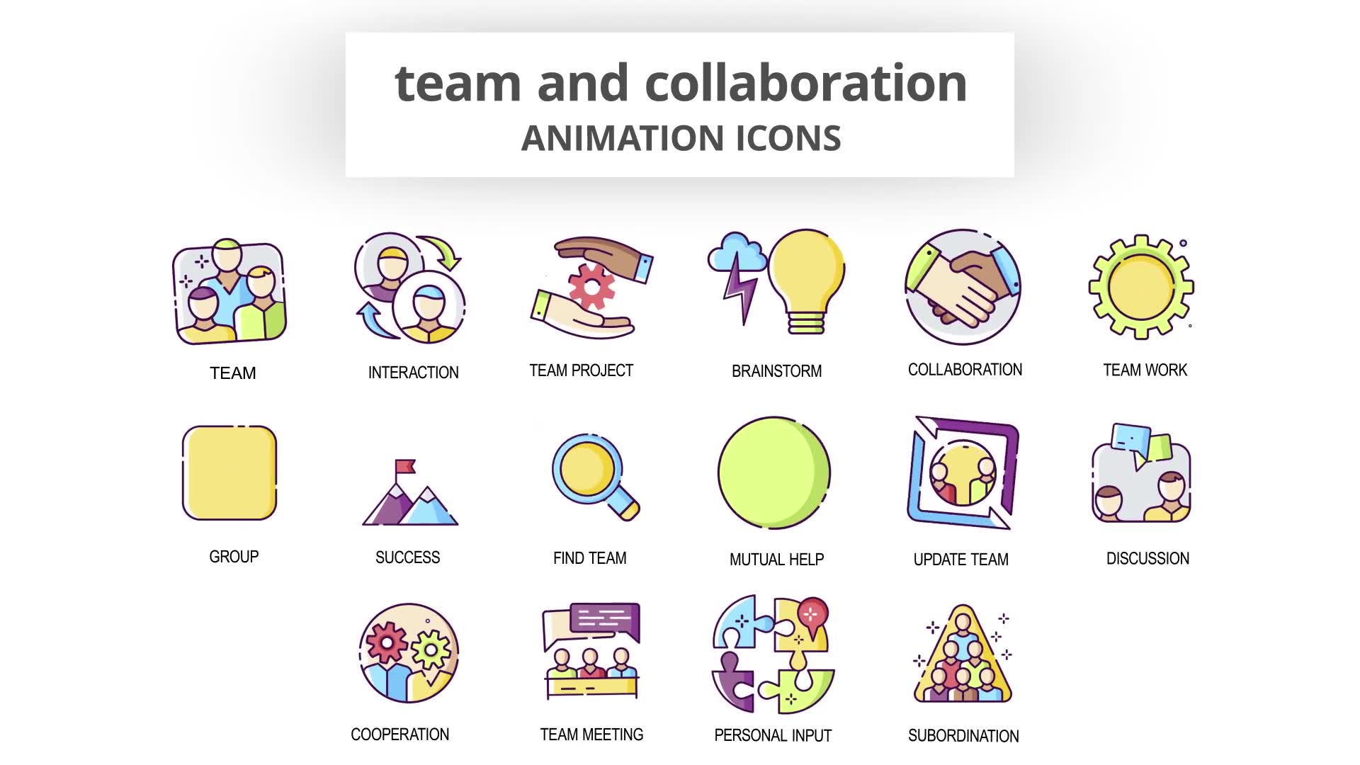 Team & Collaboration Animation Icons Videohive 29201951 After Effects Image 6