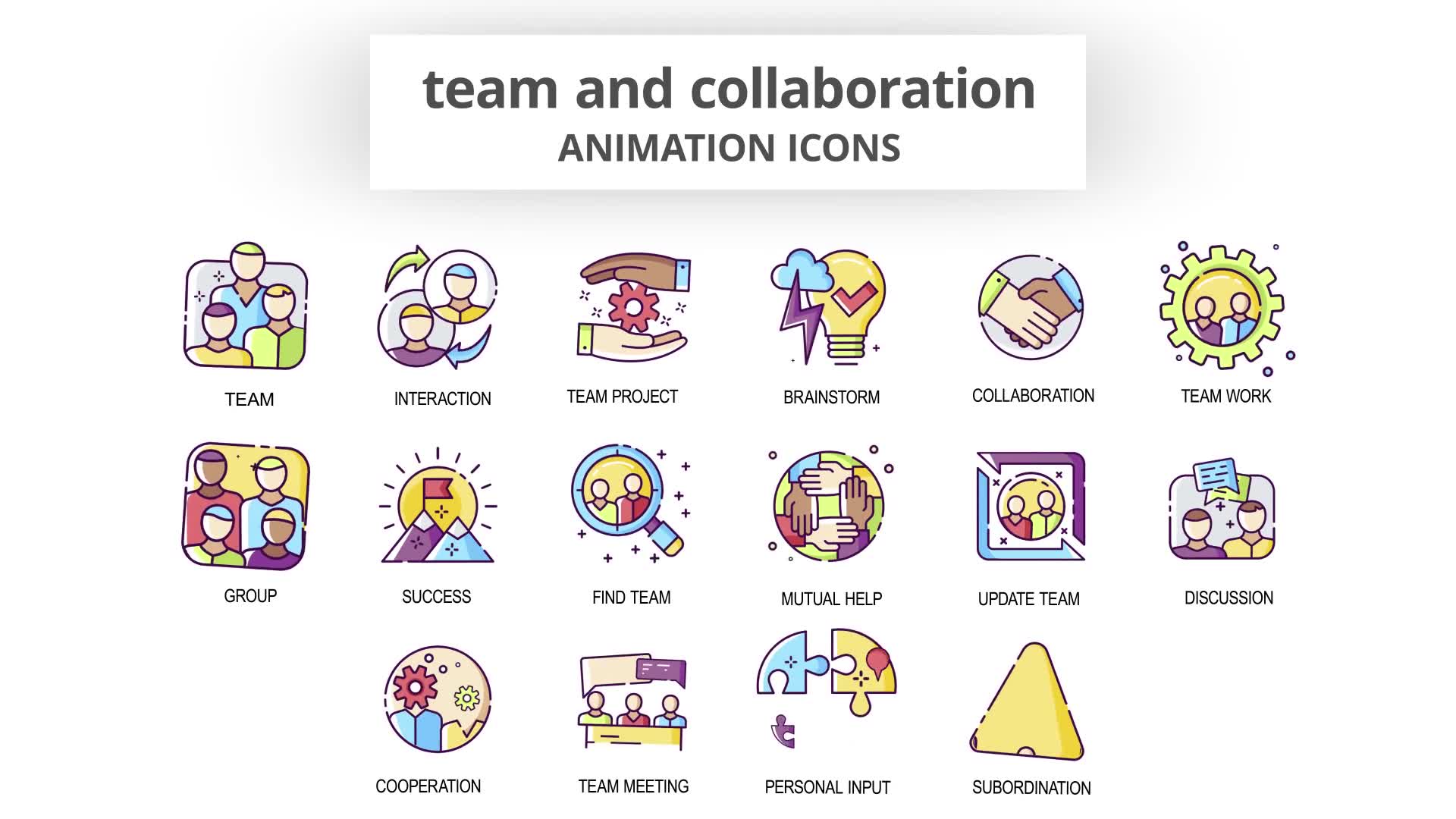 Team & Collaboration Animation Icons Videohive 29201951 After Effects Image 7