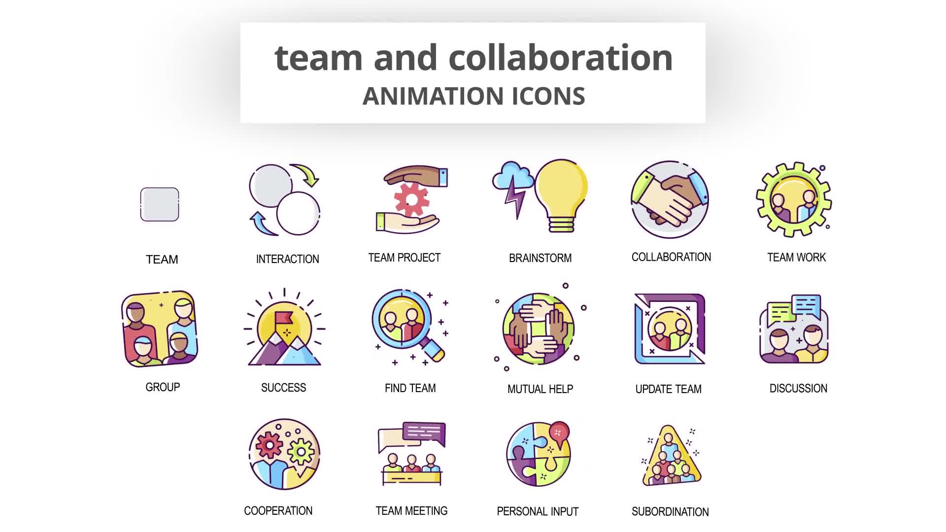 Team & Collaboration Animation Icons Videohive 29201951 After Effects Image 8
