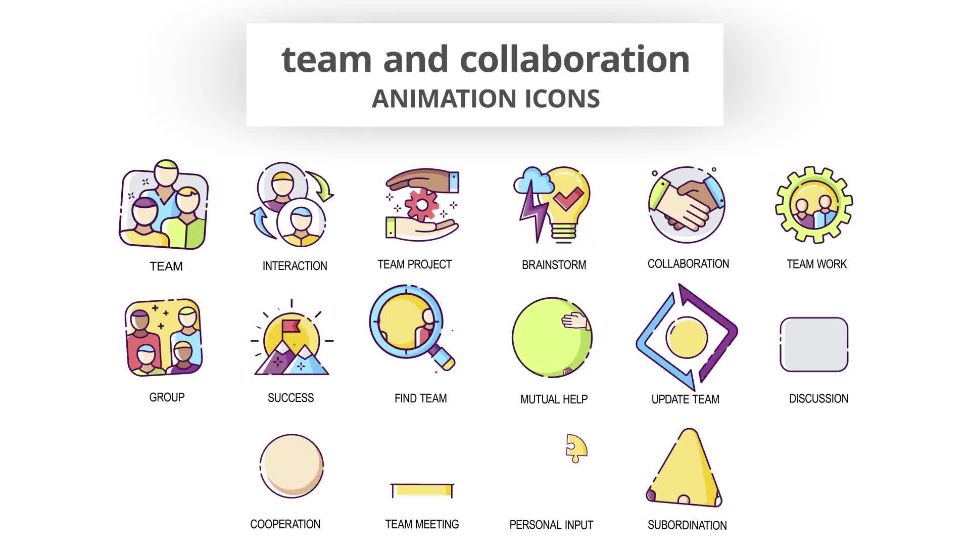 Team & Collaboration Animation Icons Videohive 29201951 After Effects Image 9