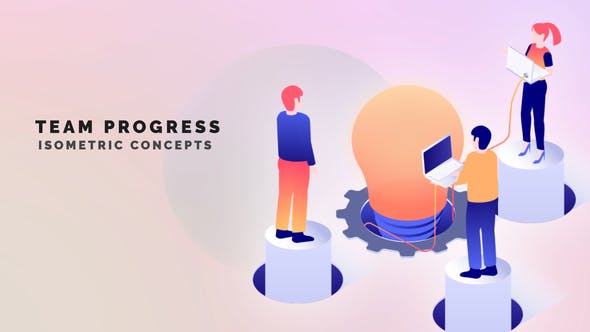 Team progress Isometric Concept - Videohive Download 33963035