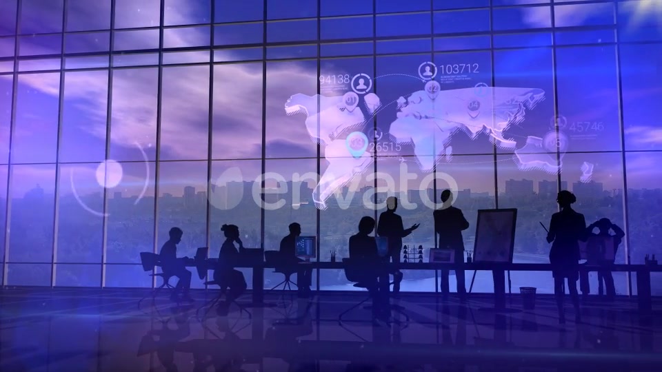 Team Work In The Office And Infographics - Download Videohive 21688291