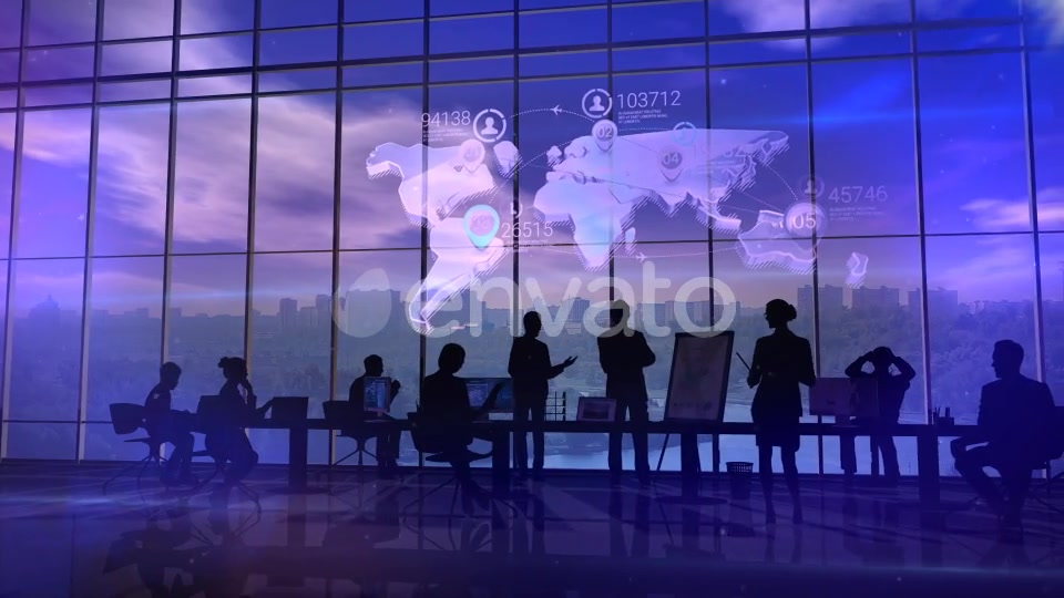 Team Work In The Office And Infographics - Download Videohive 21688291