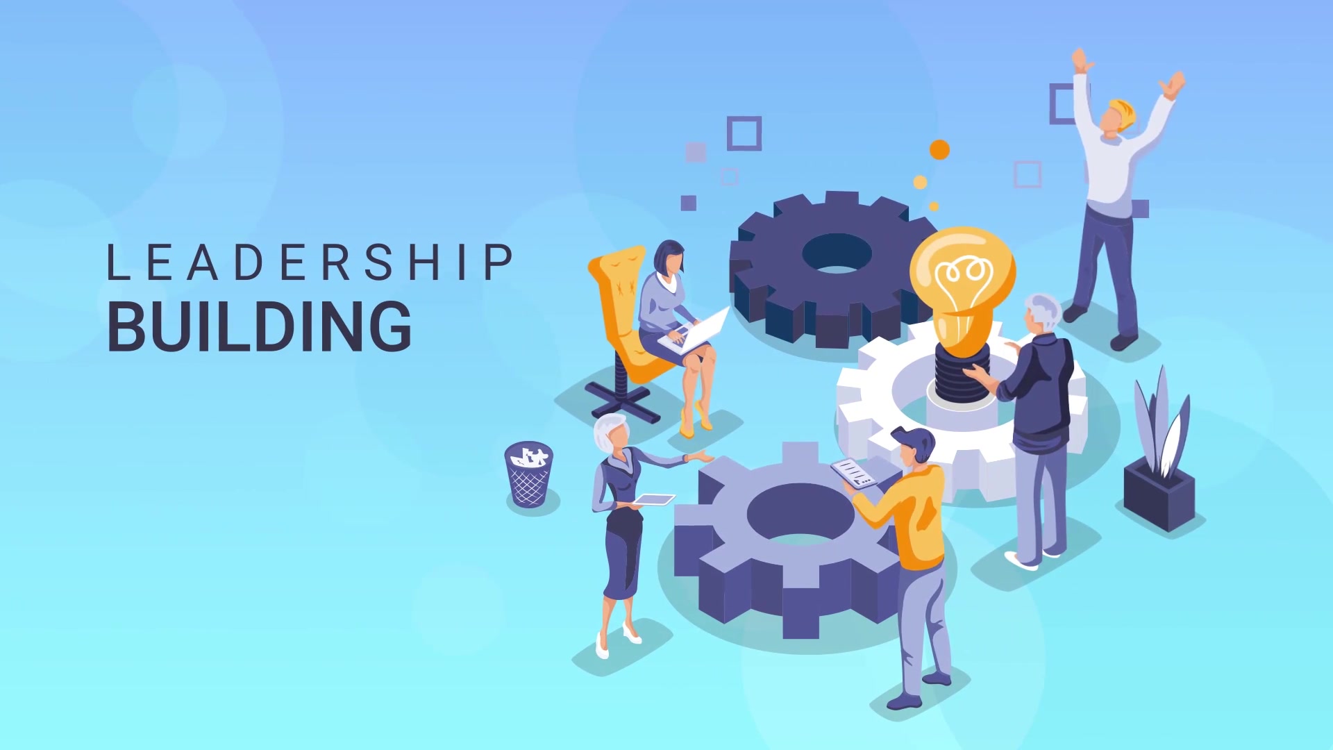 Teamwork Isometric Concept Videohive 27529370 After Effects Image 9