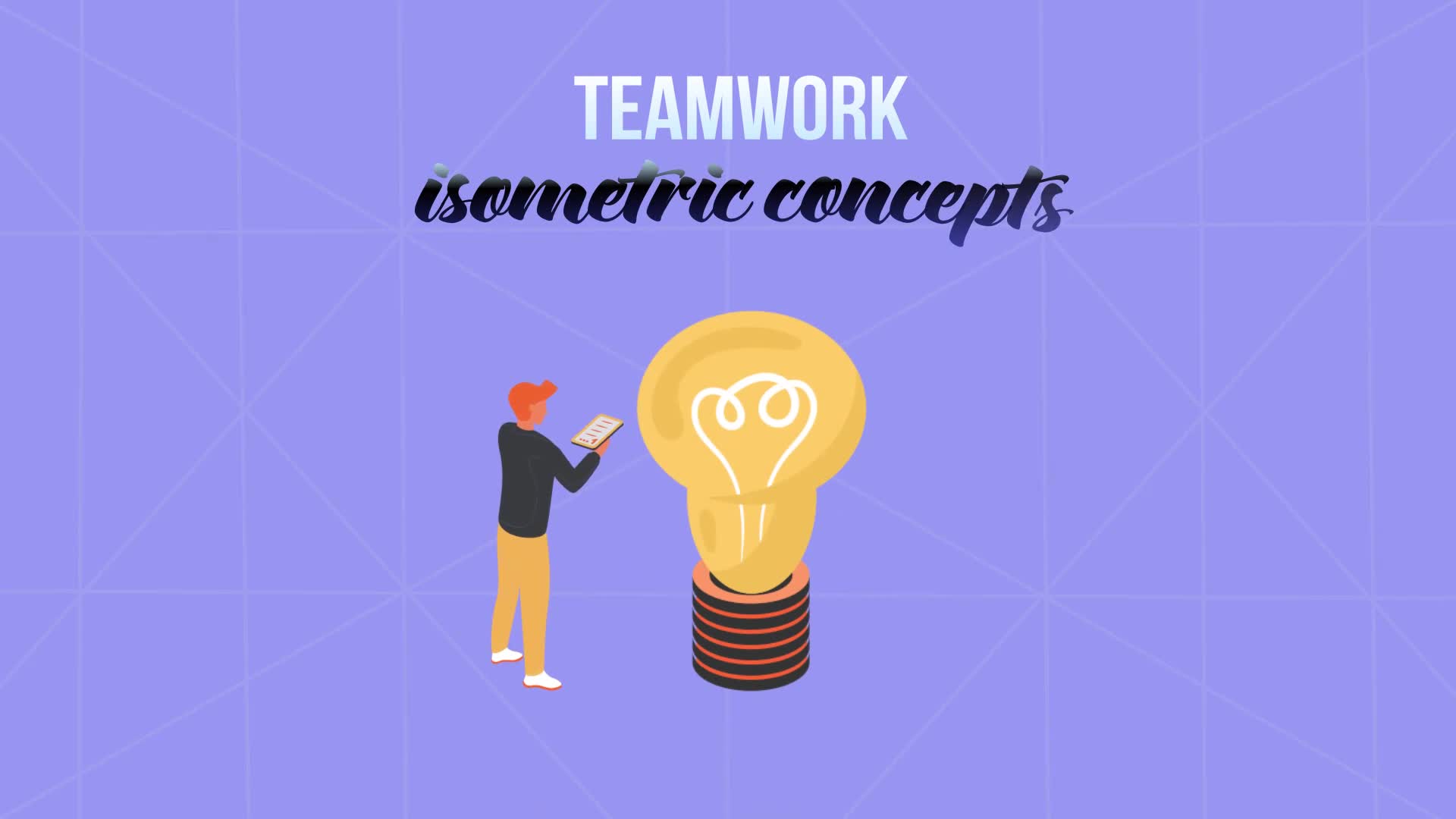 Teamwork Isometric Concept Videohive 28232002 After Effects Image 1