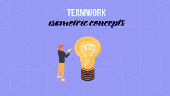 Teamwork Isometric Concept - 28232002 Download Videohive