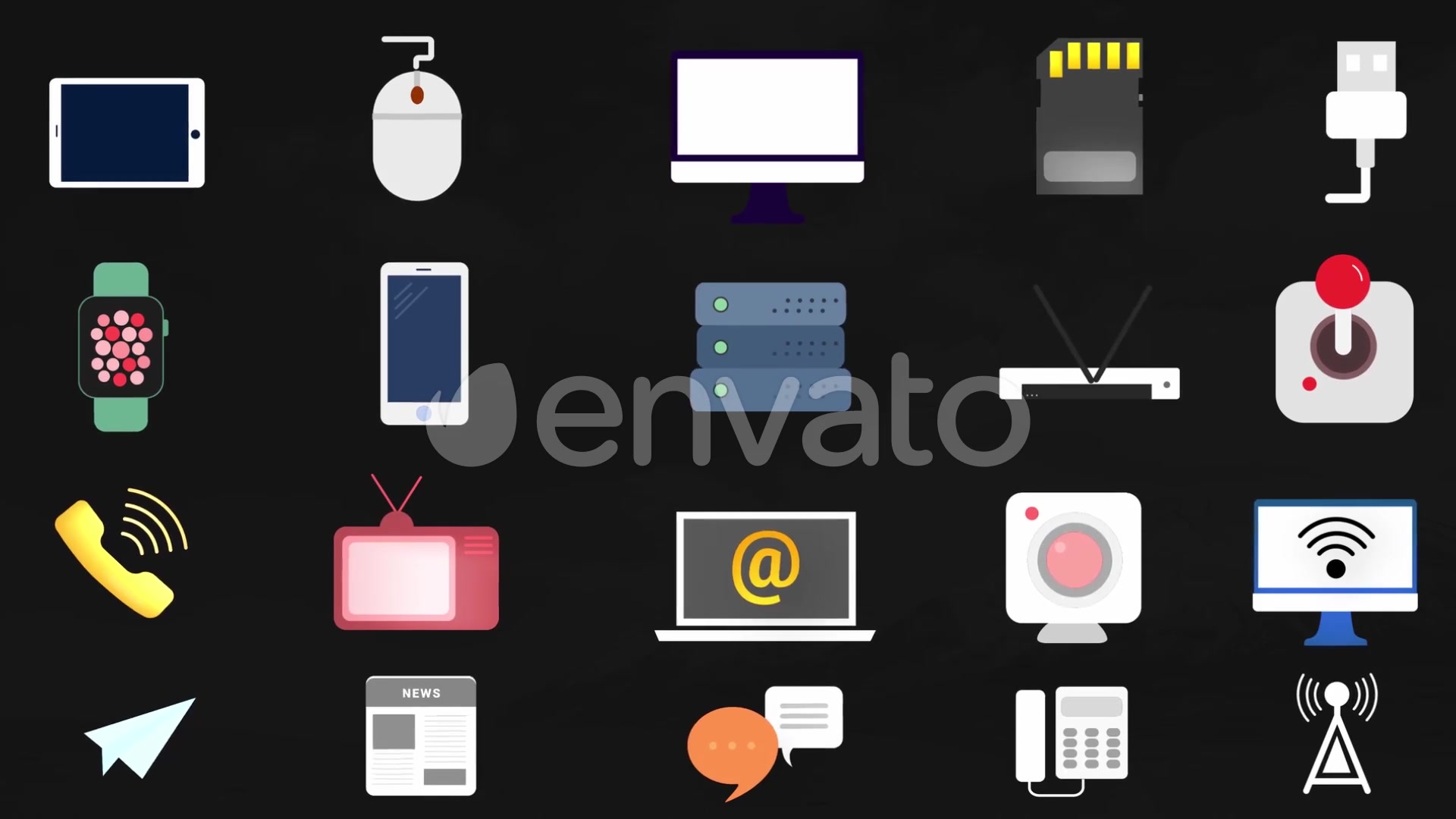 Tech and Communication Icons Videohive 32984300 DaVinci Resolve Image 11