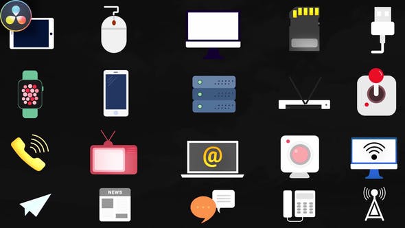 Tech and Communication Icons - 32984300 Download Videohive