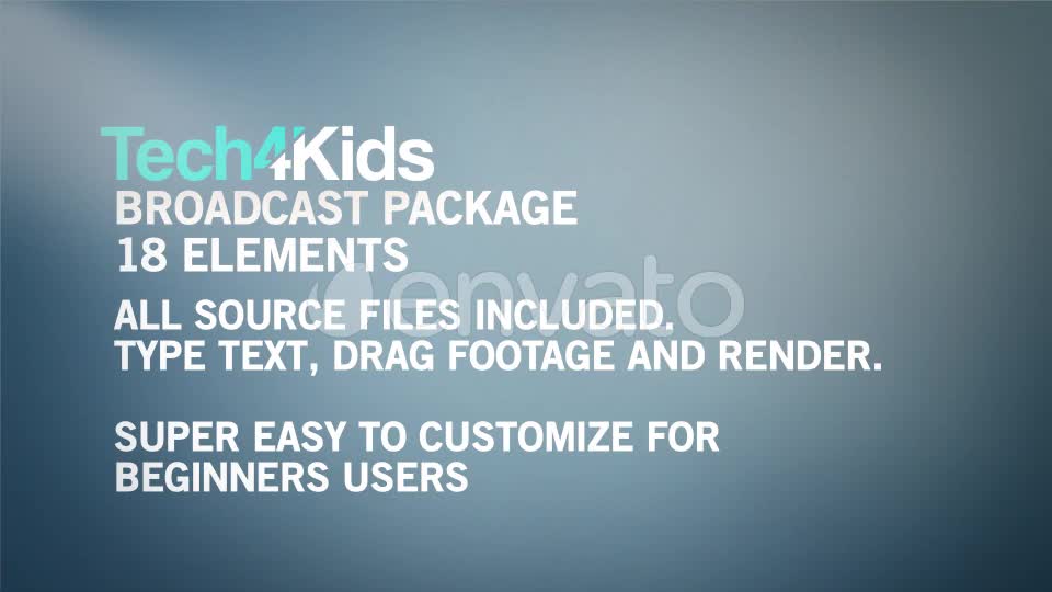 Tech Kids And Teens Broadcast Package Videohive 22853817 After Effects Image 1