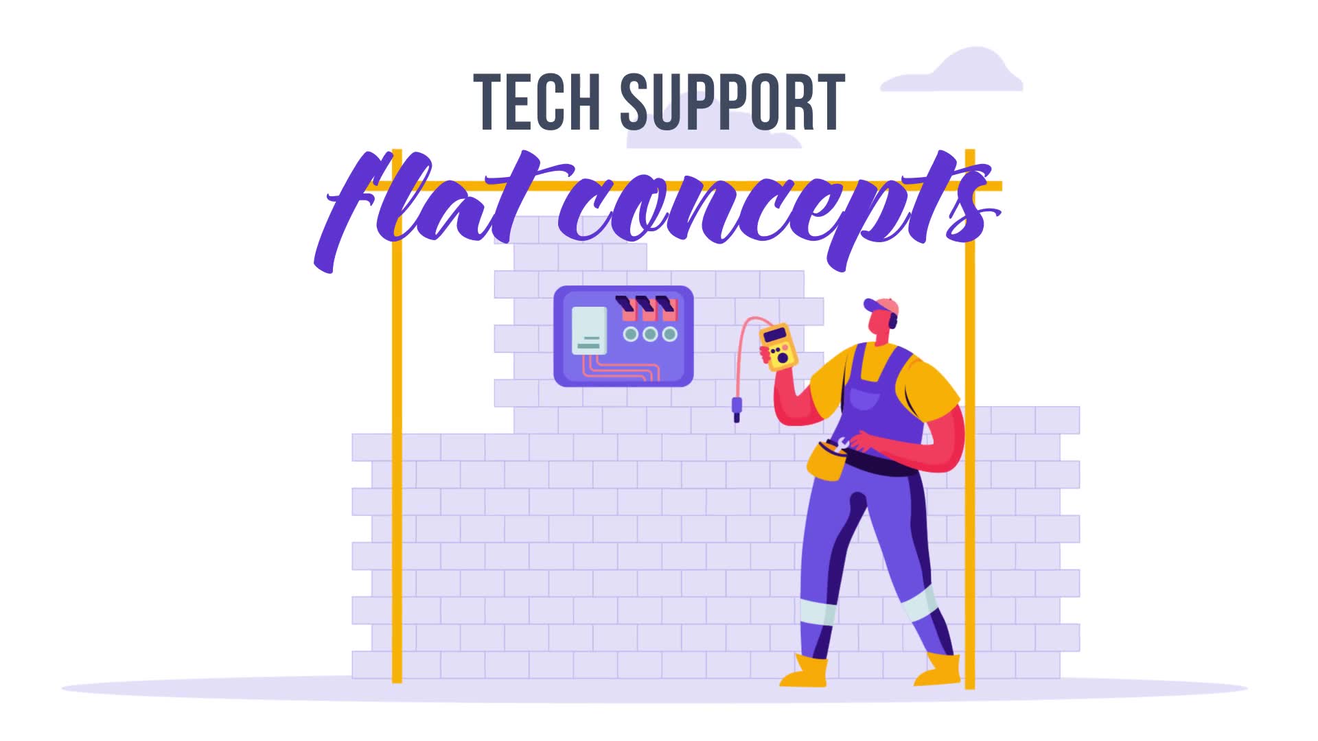 Tech support Flat Concept Videohive 33076517 After Effects Image 2