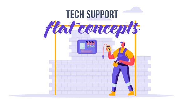 Tech support Flat Concept - Download Videohive 33076517