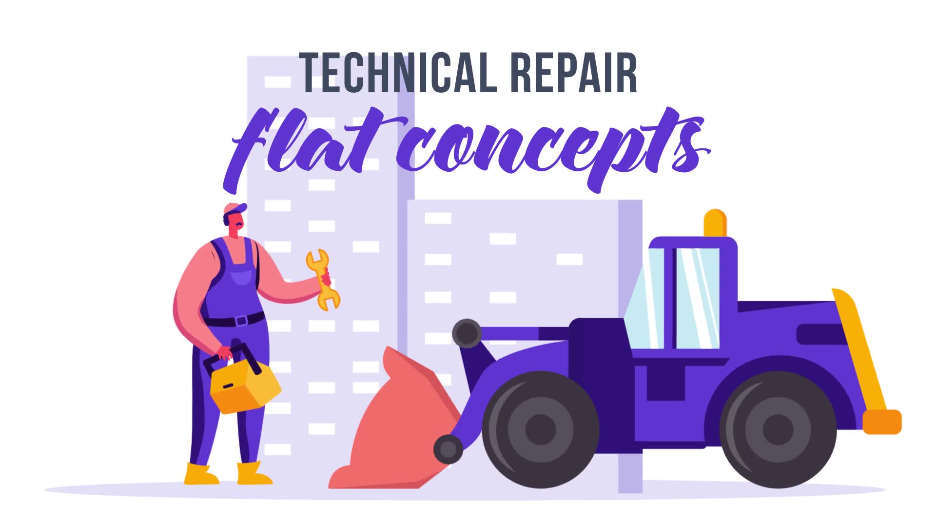 Technical repair Flat Concept Videohive 33076527 After Effects Image 2
