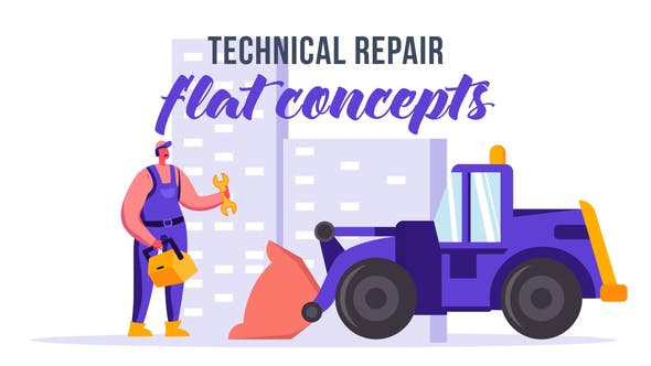 Technical repair Flat Concept - Download 33076527 Videohive