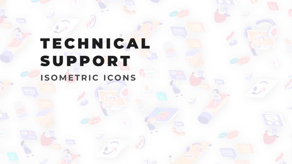 Technical Support Isometric Icons - Download Videohive 36118124