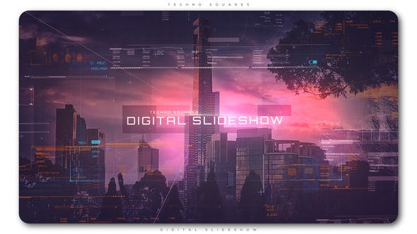 Techno Squares Digital Slideshow - 22316005 Videohive Download