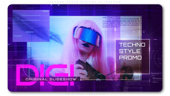 Techno Style Digital Slideshow - Videohive Download 22840268