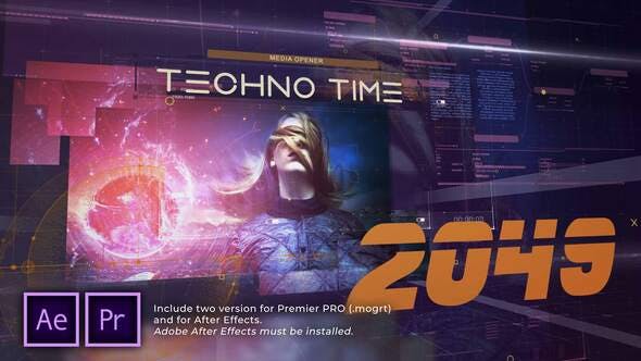 Techno Time 2049 Media Opener - Download 31275515 Videohive