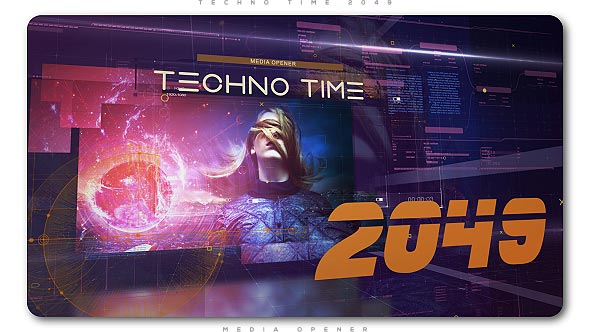Techno Time 2049 Media Opener - Download Videohive 21176700