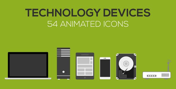 Technology Devices Animated icons - Download Videohive 13269302