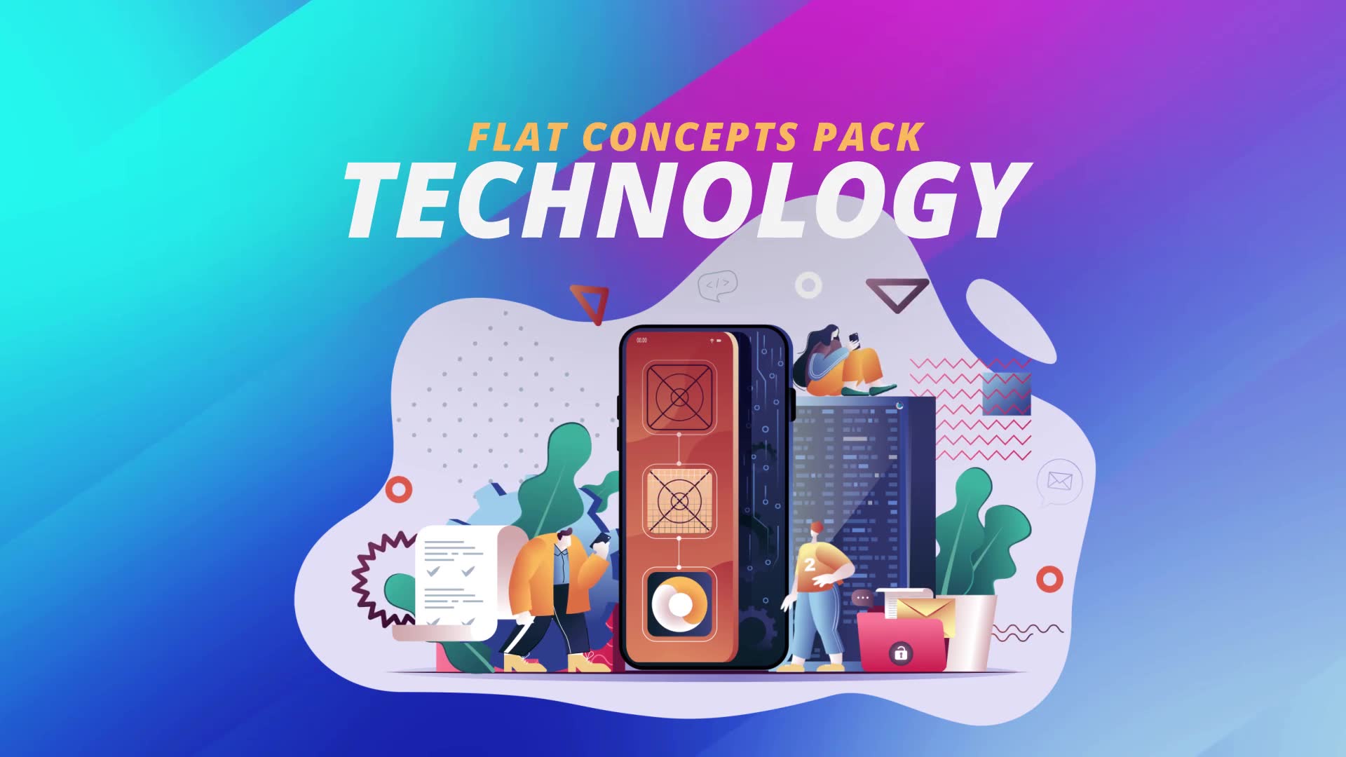 Technology Flat Concept Videohive 30816909 After Effects Image 2