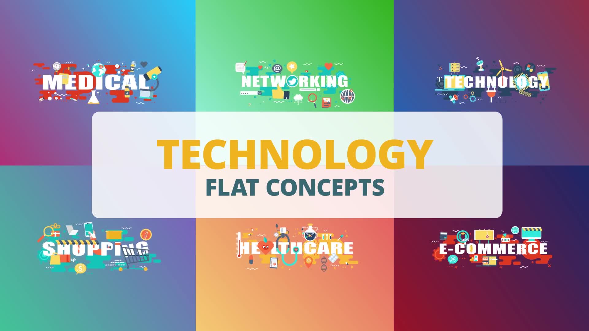Technology Typography Flat Concept Videohive 23815991 After Effects Image 1